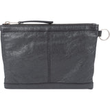 Balenciaga Grey Arena Leather Classic Clutch