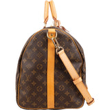 Louis Vuitton Monogram Canvas Keepall 55 Bandoulière Travel Bag