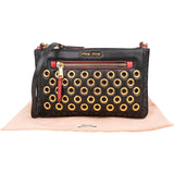Miu Miu Quilted Leather Eyelet Crossbody Bag