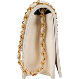 Chanel Quilted Lambskin 24K Gold Single Flap Shoulder Bag