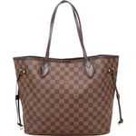 Louis Vuitton Monogram Damier Ebene Neverfull MM Shoulder Bag - vintageandkickz