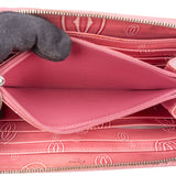 Cartier Pink Patent Leather Limited Happy Birthday Zip Around Wallet