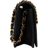 Chanel Quilted Lambskin Mini 24K Gold Single Flap Shoulder Bag