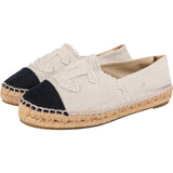 Chanel Multicolor Leather Canvas CC Espadrilles Shoes (36)