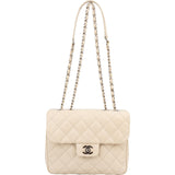 Chanel Quilted Caviar Leather Small Boxy Single Flap Crossbody Bag