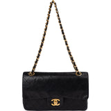Chanel Quilted Lambskin 24K Gold Small Double Flap Shoulder Bag