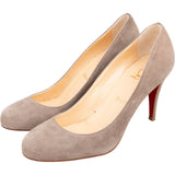 Christian Louboutin Taupe Leather Suede Simple Pumps (38,5)
