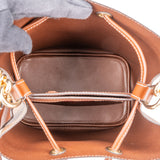 Coach Monogram Signature Canvas Small Drawstring Bucket Crossbody Bag