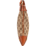 Gucci Monogram GG Canvas Studded Flat Messenger Crossbody Bag