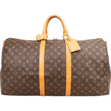 Louis Vuitton Monogram Canvas Keepall 55 Bandoulière Travel Bag