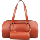 Louis Vuitton Cognac Epi Leather Soufflot Set Handbag