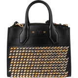 Louis Vuitton Black Studded Leather City Steamer PM Handbag