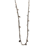 Chanel Multicolor Leather Woven Chain Charm Necklace