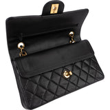 Chanel Quilted Lambskin 24K Small Double Flap Shoulder Bag