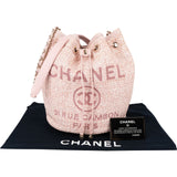 Chanel Glitter Woven Tweed 31 Rue Cambon Deauville Drawstring Bucket Shoulder Bag