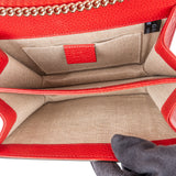Gucci Red Grained Leather Interlocking GG Crossbody Bag