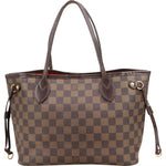 Louis Vuitton Monogram Damier Ebene Canvas Neverfull PM Shoulder Bag - vintageandkickz