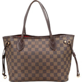 Louis Vuitton Monogram Damier Ebene Canvas Neverfull PM Shoulder Bag - vintageandkickz