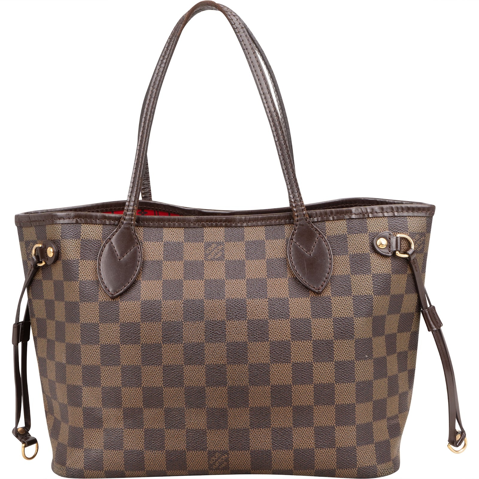 Louis Vuitton Monogram Damier Ebene Canvas Neverfull PM Shoulder Bag - vintageandkickz