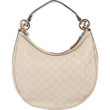 Gucci Guccissima Leather Britt Interlocking G Shoulder Bag