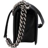 Chanel Quilted Caviar Leather Small Boy Single Flap Crossbody Bag