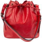 Louis Vuitton Red Epi Leather Sac Noé Petit Shoulder Bag