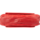Chloé Red Python Leather Paraty Shoulder Bag