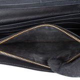 Prada Black Saffiano Leather Continental Wallet