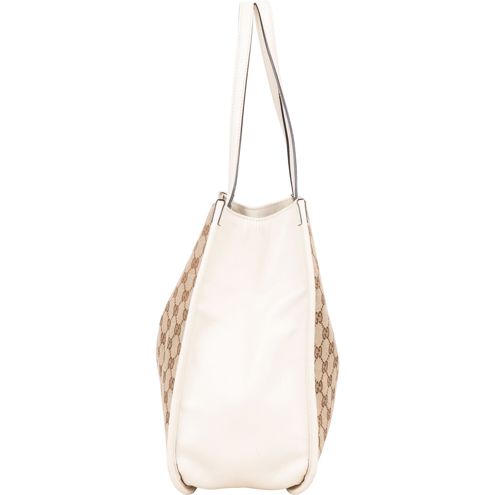 Gucci Monogram GG Canvas Horsebit Tote Shoulder Bag - vintageandkickz