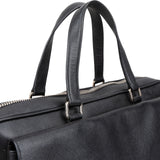 Prada Black Saffiano Leather Triangle Business Handbag