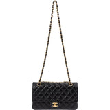 Chanel Quilted Lambskin Gold Medium Double Flap Shoulder Bag