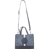 Coach Monogram Signature Chambray Field Tote 30 Stripe Handbag