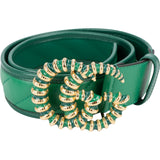 Gucci Green GG Marmont Quilted Leather Torchon Belt (75)