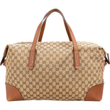 Gucci Monogram GG Canvas Web Boston Travel Bag