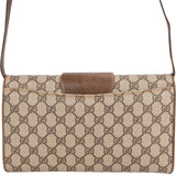 Gucci Monogram GG Supreme Canvas Vintage Flap Crossbody Bag