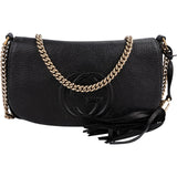 Gucci Leather Soho Chain GG Flap Crossbody Bag