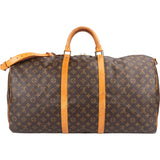 Louis Vuitton Monogram Canvas Keepall 60 Bandoulière Travel Bag