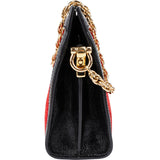Gucci Suede Patent Leather Ophidia Shoulder Crossbody Bag