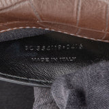 Saint Laurent Croc-Embossed Leather Kate Tassel Chain Crossbody Bag