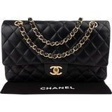 Chanel Quilted Lambskin CC Medium Double Flap Shoulder Bag