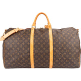 Louis Vuitton Monogram Canvas Keepall 60 Bandoulière Travel Bag