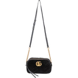 Gucci Chevron Velvet Marmont GG Crossbody Bag