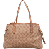 Coach Monogram Signature Canvas Drawstring Carryall Shoulder Bag
