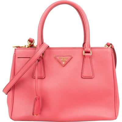 Prada Pink Saffiano Leather Galleria Handbag