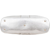 Yves Saint Laurent Metallic Silver Leather Muse Handbag