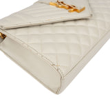 Saint Laurent Quilted Grain de Poudre Leather Small Envelope Crossbody Bag