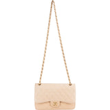 Chanel Caviar Leather Jumbo Double Flap Shoulder Crossbody Bag