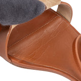 Hermès Brown Swift Leather Juliette Sandals (38)