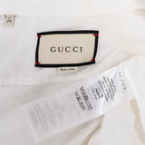 Gucci White Wool Floral Embroidered Collar Shirt (IT44 / 17,5)