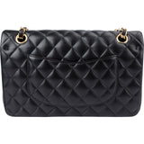 Chanel Quilted Lambskin Medium Double Flap Shoulder Bag